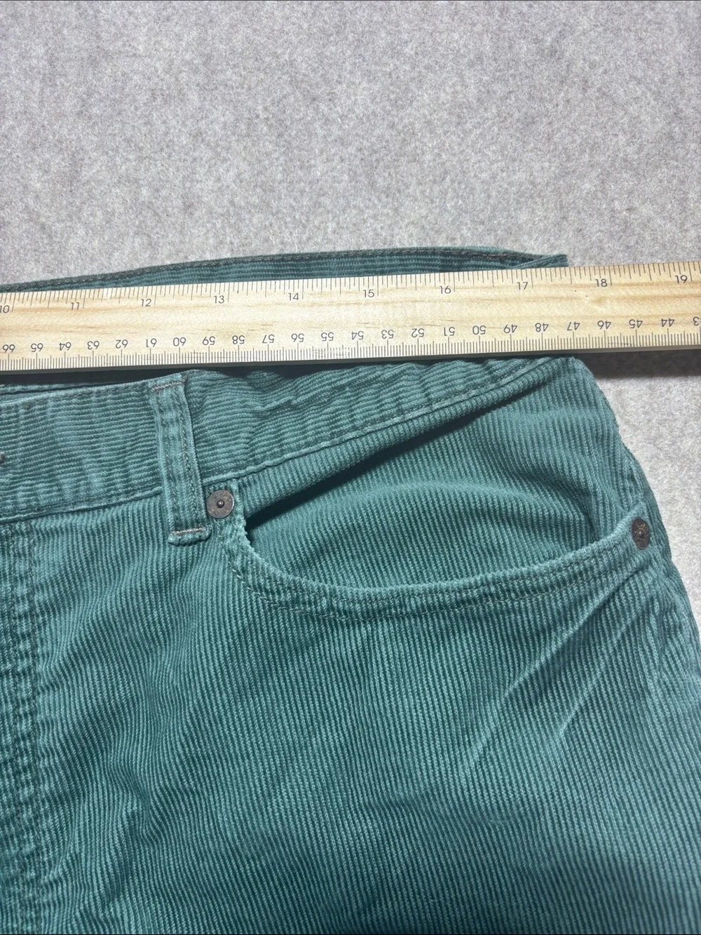 VTG Polo Ralph Lauren Pants Mens 32x32 Green Preston Corduroy Preppy (6)